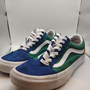 Vans Multicolor Sneakers with Red, Green, and Blue